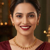 Gold Plated Jwellery Set for Women | Elegant Festive Wear Set|Necklace And Earrings Set