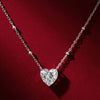 925 Sterling Silver CZ Heart Cut Solitaire Pendant Necklace