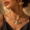Gold Plated Necklace Earrings Set for Women | Trendy Statement Jewellery Set | Elegant Fashion Jewellery for Party, Casual & Special Occasions