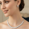 MIRA Silver Plated Necklace Set (Necklace & Earrings)