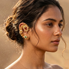 MEHFIL Paisley Kundan Ear Cuff