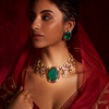 EMERALD Ruby Statement Choker Set