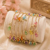 Navratri Garba Ghungroo Kashmiri Gold-plated Bangle Set (Pack of 8)