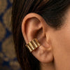 Gold Plated Cuff Earrings for Women | Trendy Fashion Jewellery | Party Wear & Everyday Earrings | Luxury Party Wear Statement Earrings For Daily Wear &  Causal Wear Earrings