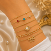 Gold Plated Stacked Bracelet Set for Women | Layered Bangles & Bracelets | Trendy Fashion Jewelry | Adjustable Fashion Bracelet| Trendy Causal & Party Wear Jewellery
