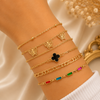 Gold Plated Stacked Bracelet Set for Women | Layered Bangles & Bracelets | Trendy Fashion Jewelry | Adjustable Fashion Bracelet| Trendy Causal & Party Wear Jewellery