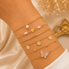 Gold Plated Stacked Bracelet Set for Women | Layered Bangles & Bracelets | Trendy Fashion Jewelry | Adjustable Fashion Bracelet| Trendy Causal & Party Wear Jewellery