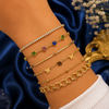Gold Plated Stacked Bracelet Set for Women | Layered Bangles & Bracelets | Trendy Fashion Jewelry | Adjustable Fashion Bracelet| Trendy Causal & Party Wear Jewellery
