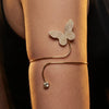 Western Arm Cuff For Women | Gold Tone Leaf Statement Armlet