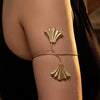 Western Arm Cuff For Women | Gold Tone Leaf Statement Armlet