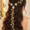 Anti-Tarnish Gold Plated Floral Bridal Hair Accessories for Women | Pearl Beaded Juda & Bun Hair Ornament for Wedding and Festive Wear