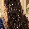 Elegant Pearl Crystal Bridal Hair Vine with Long Tassels for Women