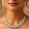 Silver Lineage Crystal Necklace Set