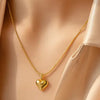 GOLD Heart Pendant Necklace for Women
