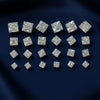 Prism Square Silver Plated Stud Set
