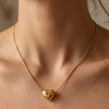 GOLD Plated Heart Pendant Necklace for Women | Minimalist Love Necklace | Daily Wear Fashion Jewellery