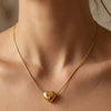 GOLD Plated Heart Pendant Necklace for Women | Minimalist Love Necklace | Daily Wear Fashion Jewellery