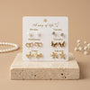 Gold Plated 6 Pair Of Earrings for Women | Trendy Fashion Combo Earrings Jewellery | Party Wear & Everyday Earrings | Luxury Party Wear Statement Earrings For Daily Wear &  Causal Wear Earrings