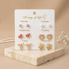 Gold Plated 6 Pair Of Earrings for Women | Trendy Fashion Combo Earrings Jewellery | Party Wear & Everyday Earrings | Luxury Party Wear Statement Earrings For Daily Wear &  Causal Wear Earrings