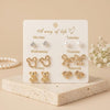 Gold Plated 6 Pair Of Earrings for Women | Trendy Fashion Combo Earrings Jewellery | Party Wear & Everyday Earrings | Luxury Party Wear Statement Earrings For Daily Wear &  Causal Wear Earrings