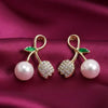 PEARL Cherry Drop Earrings for Women