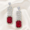 Crimson Cascade Drop Earrings