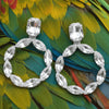 Crystal Arch Drop Earrings