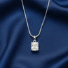 SILVER Square Pendant Necklace for Women