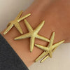 Adjustable Golden Starfish Link Bracelet