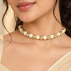 Anti-Tarnish Gold Plated Pearl Choker Necklace for Women | Traditional Pearl Beaded Necklace with Gold Embellishments for Festive & Wedding Wear