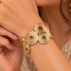 Anti-Tarnish Gold Plated Statement Cuff Bracelet For Women