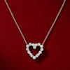 925 Sterling Silver CZ Heart Pendant Necklace for Women | Sparkling Crystal Heart Design