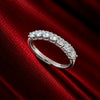 925 Sterling Silver CZ Silver Plated CZ Eternity Ring for Women | Sparkling Round Stone Band Ring