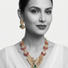 MEHFIL Peacock Royal Set With Artificial Stones (Necklace & Earrings)