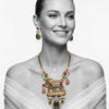 MEHFIL Gold Plated Cubic Zirconia Designer Necklace Set  (Neck Piece & Earrings)