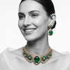 RAAS Regal Choker Set with Artificial Stones (Necklace & Earrings)