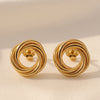 Gold Knot Stud Earrings for Women | Minimal Geometric Designer Earrings| Trendy Earrings For Causal & Party Wear