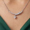 Anti-Tarnish Silver Plated Pendant Necklace for Women | Elegant Party Wear Chain | Fashion Chain for Daily & Causal Wear