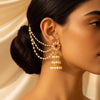 Traditional Pearl Jhumka Ear Chain Earrings for Women | Kaan Chain Earrings| Trendy Earrings For Causal & Party Wear