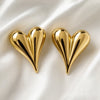 Gold Plated Heart Earrings for Women | Cute Everyday Fashion Stud Earrings | Trendy Earrings For Causal & Party Wear