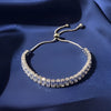 Adjustable Artificial Stone Tennis Bracelet for Women | Silver Plated Bracelet | Trendy Causal & Party Wear Jewellery