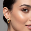 Gold Teardrop Hoop Earrings for Women | Chunky Minimalist Fashion Earrings| Trendy Earrings For Causal & Party Wear
