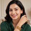 Gold Plated Cuff Bracelet for Women | Adjustable Designer Open Bracelet | Minimal Statement Jewellery | Trendy Fashion Jewellery | Trendy Causal & Party Wear Jewellery