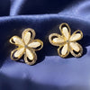 Gold Floral Stud Earrings for Women | Luxury Wear Statement Earrings| Trendy Earrings For Causal & Party Wear