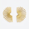Gold Sunburst Ear Cuff Earrings for Women | Minimalist Statement Ear Climber| Trendy Fashion Statement Jewelry | Lightweight Party & Casual Wear Gift