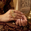 Gold Plated Peacock Statement Ring for Women | Kundan & Multicolor Stone Ethnic Adjustable Finger Ring | For Wedding, Festive, Party, Occasions