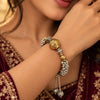 Traditional Dual Tone Ghungroo Beaded Bracelet with Gold Charm