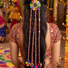 Navratri Garba Hair Decoration For Women | Multicolour Braided Hair Accessory