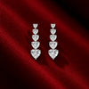 925 Sterling Silver CZ Teardrop Cascade Dangle Earrings for Women