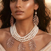 Anti-Tarnish Gold Plated Necklace Set with Earrings | Elegant Daily Style